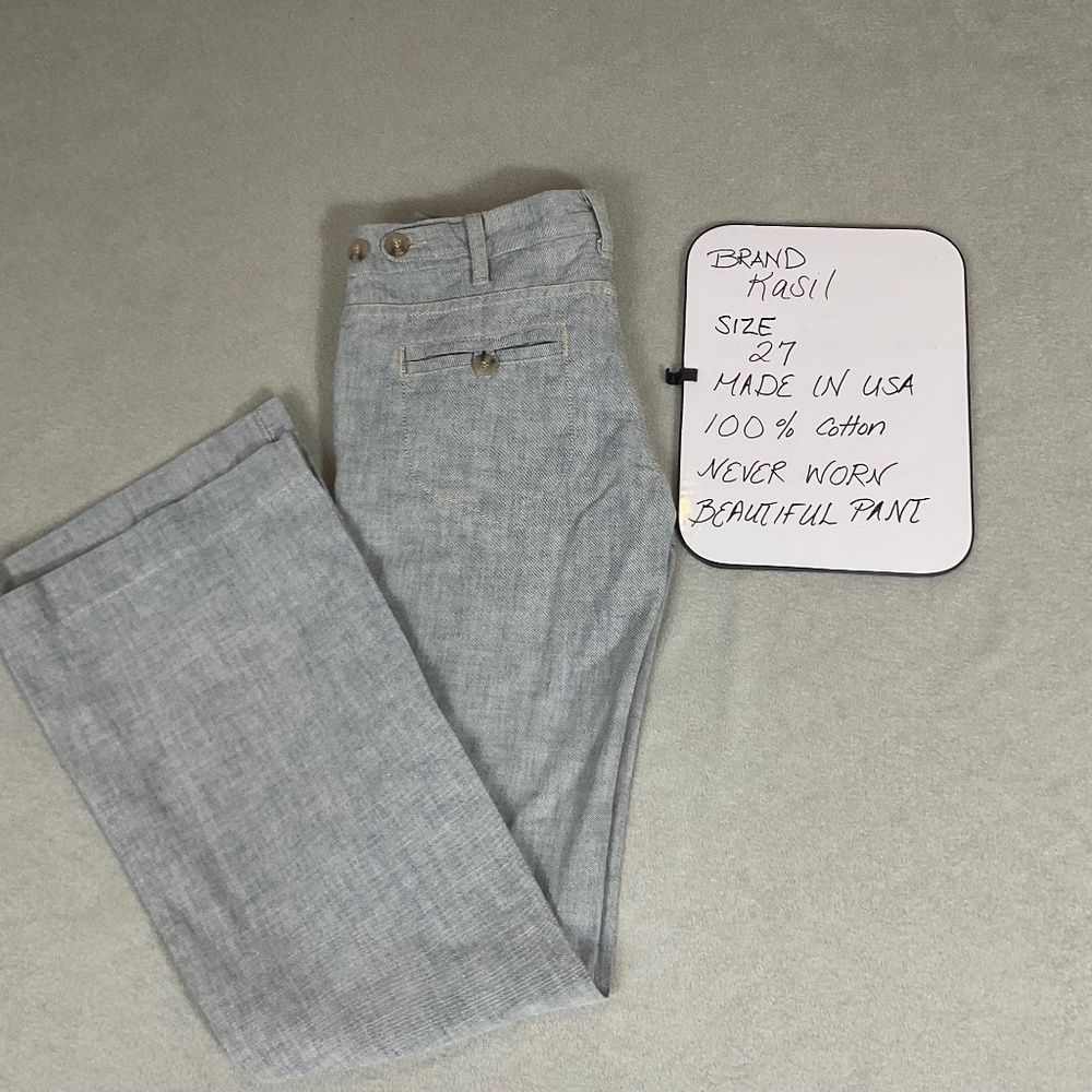 Kasil Heritage Pant Womens Size 27 By David Lim Blue  Low Rise Bootcut Pants USA